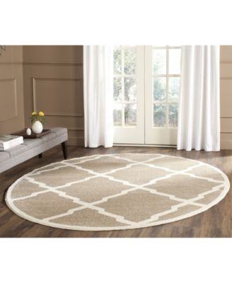 Amherst Wheat and Beige 9' x 9' Round Outdoor Area Rug