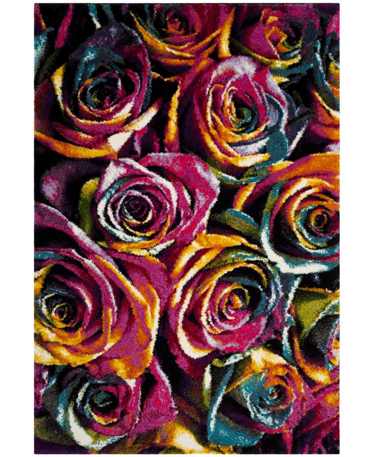 Safavieh Fiesta Fuchsia and Multi 6'7in x 9'2in Area Rug - Fuchsia