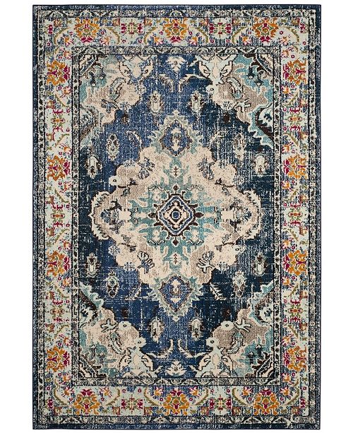 Safavieh Monaco Navy And Light Blue 4 X 5 7 Area Rug Reviews Rugs Macy S