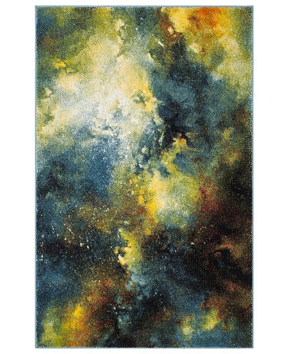 Safavieh Galaxy Blue and Multi 6'7in x 9' Area Rug - Blue