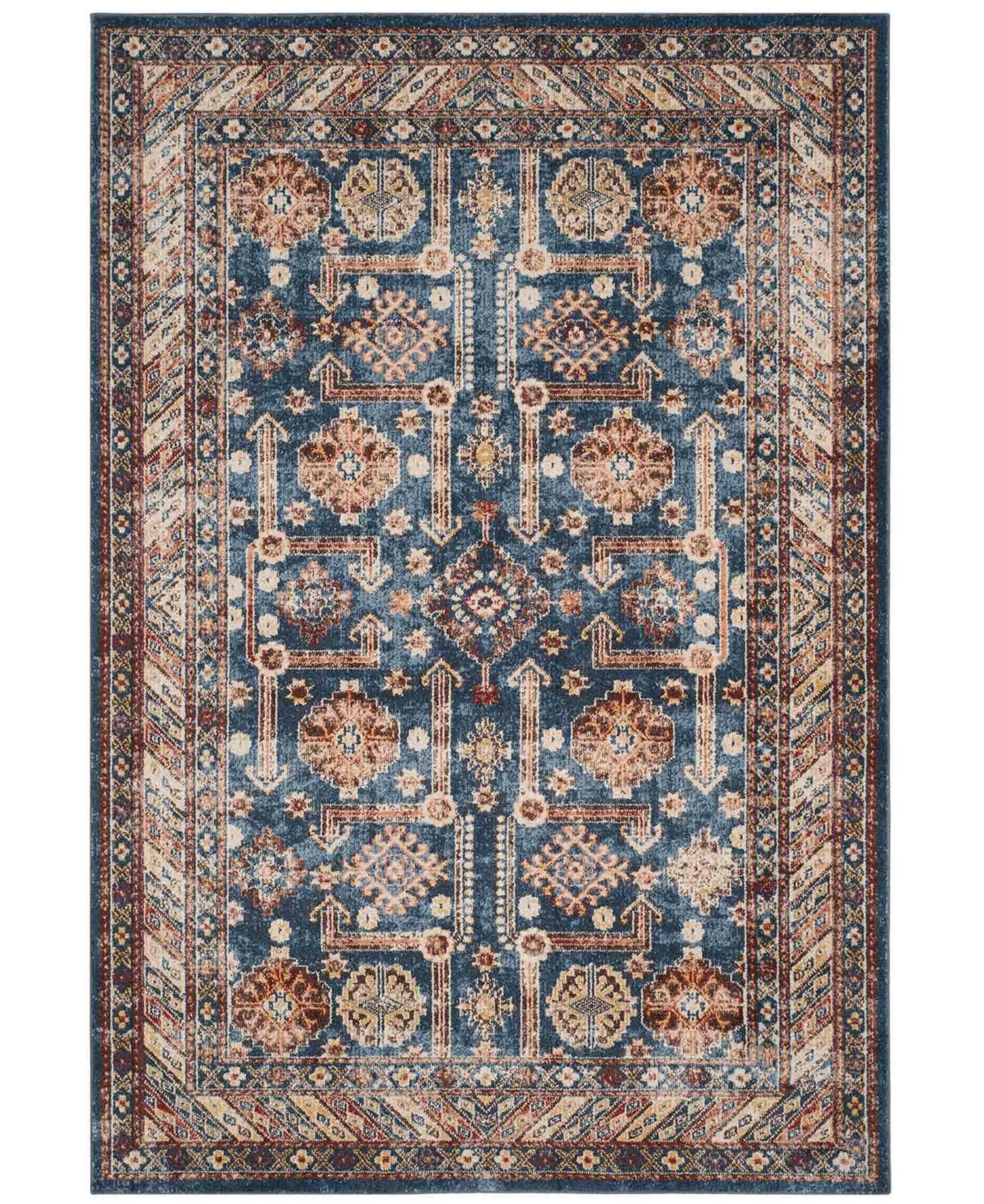 Safavieh Bijar Royal and Ivory 12' x 18' Area Rug - Royal Blue