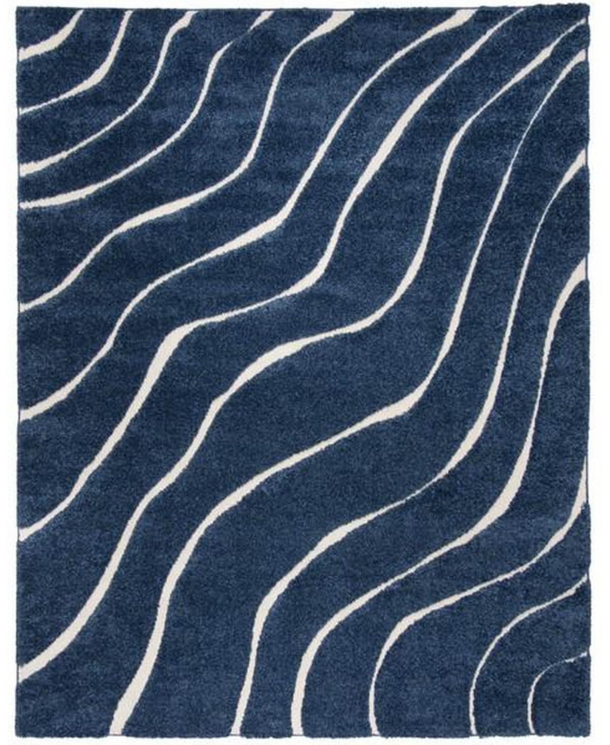 Safavieh Shag 8'6in x 12' Area Rug - Dark Blue/Cream