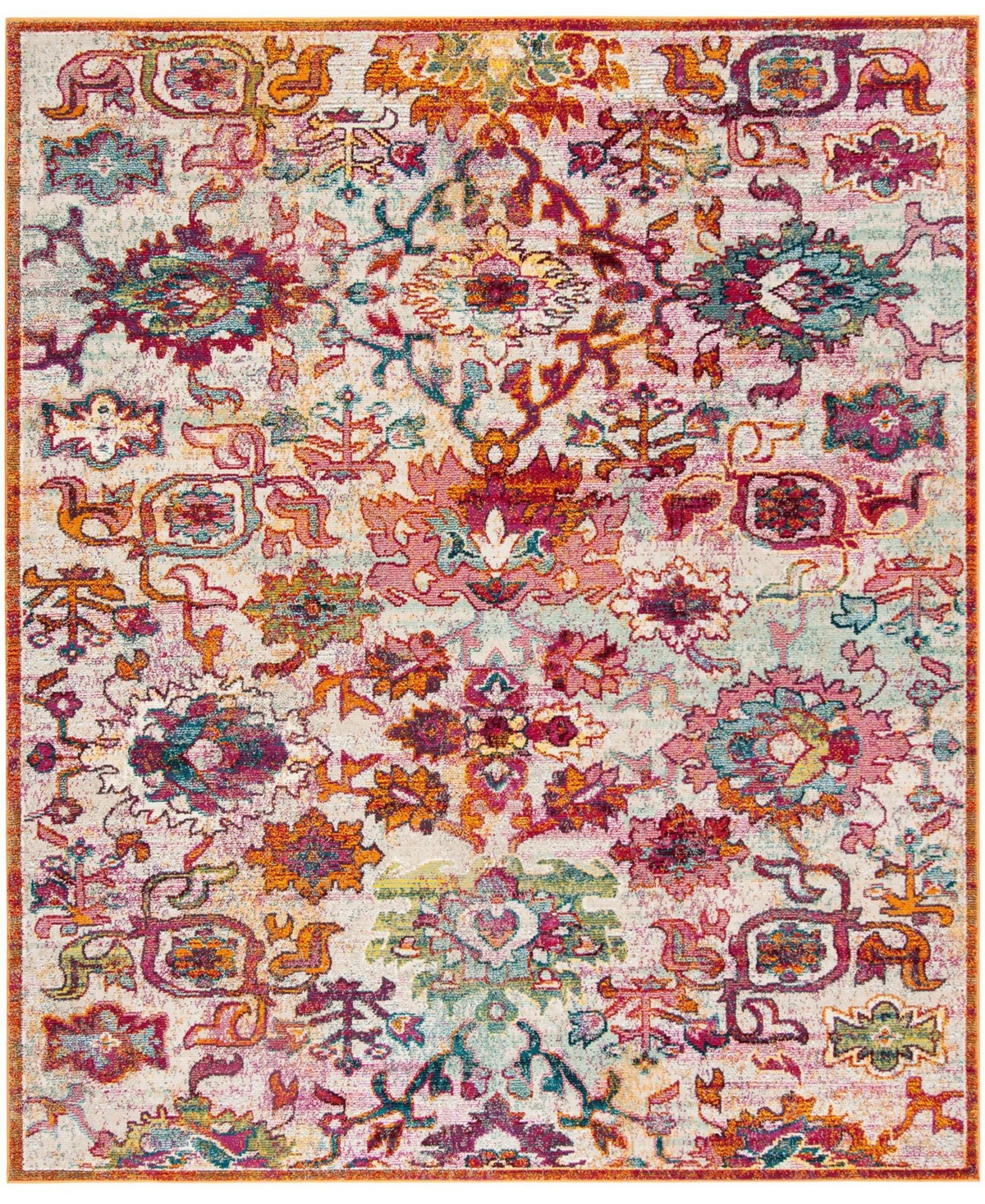 Safavieh Savannah Cream and Orange 8' x 10' Area Rug - Cream