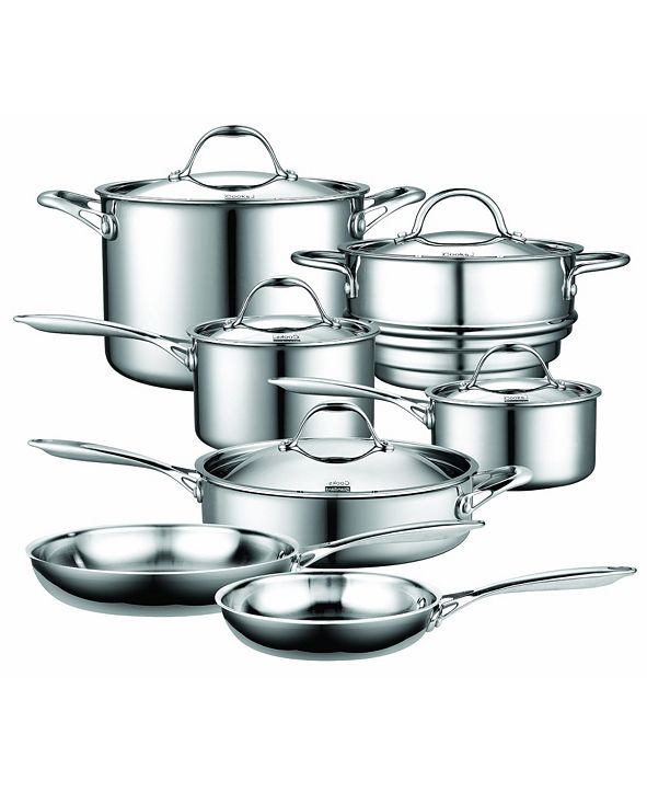 Cooks Standard 12Piece MultiPly Clad Stainless Steel Cookware Set