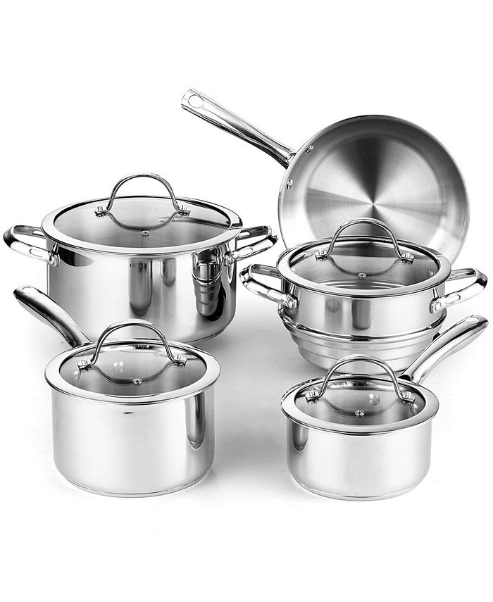 Cooks Standard 9Piece Classic Stainless Steel Cookware Set Macy's