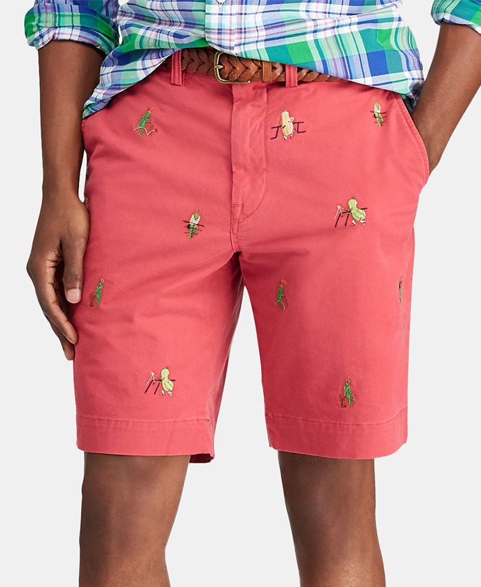 Polo Ralph Lauren Men's Big & Tall Stretch Straight Fit Embroidered Shorts  & Reviews - Shorts - Men - Macy's