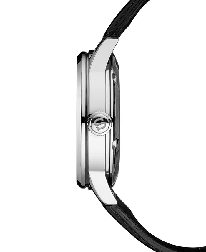 Seiko Men's Automatic Presage Black Leather Strap Watch 40.5mm Macy's