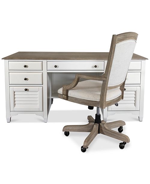 Two Tone Executive Desk Upholstered Desk Chair