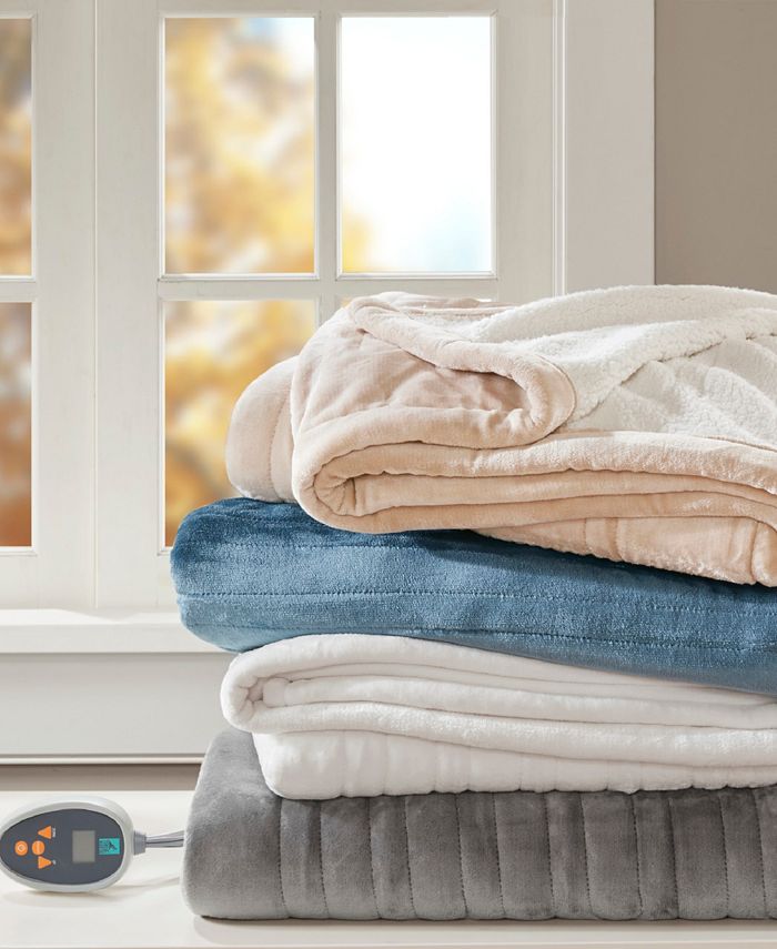 Sleep Philosophy UltraSoft Electric Reversible Plush to Berber Blanket