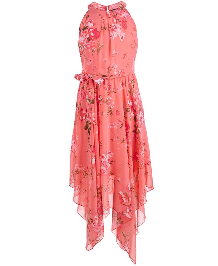 Pink & Violet Big Girls Floral-Print Dress - Macy's