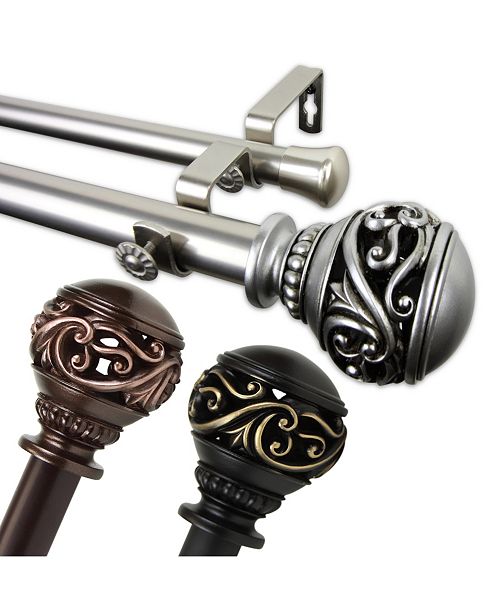 Rod Desyne Isabella Double Curtain Rod 1 Od 120 170 Inch