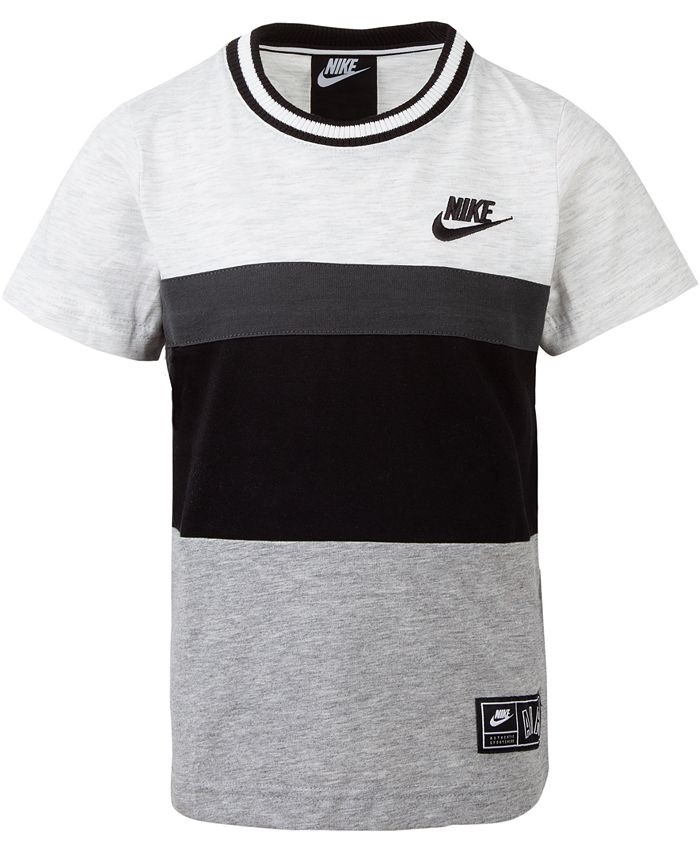 Nike Little Boys Colorblocked Logo-Print Cotton T-Shirt - Macy's