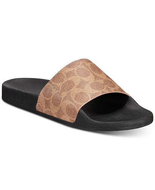 alfani COACH Women's Udele Sport Pool Open-Toe Flat Slides Women's Fashion Shoes & Accessories
