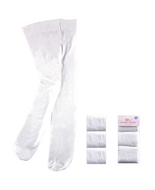 Nylon Tights, 3-Pack,0 Months-4T