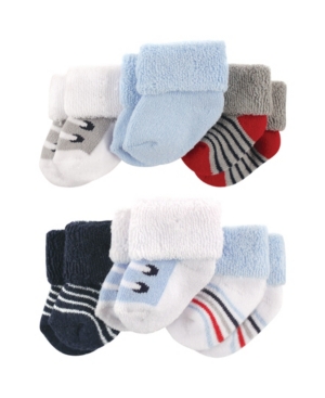 Luvable Friends Newborn Socks 6-Pack 0-3 Months