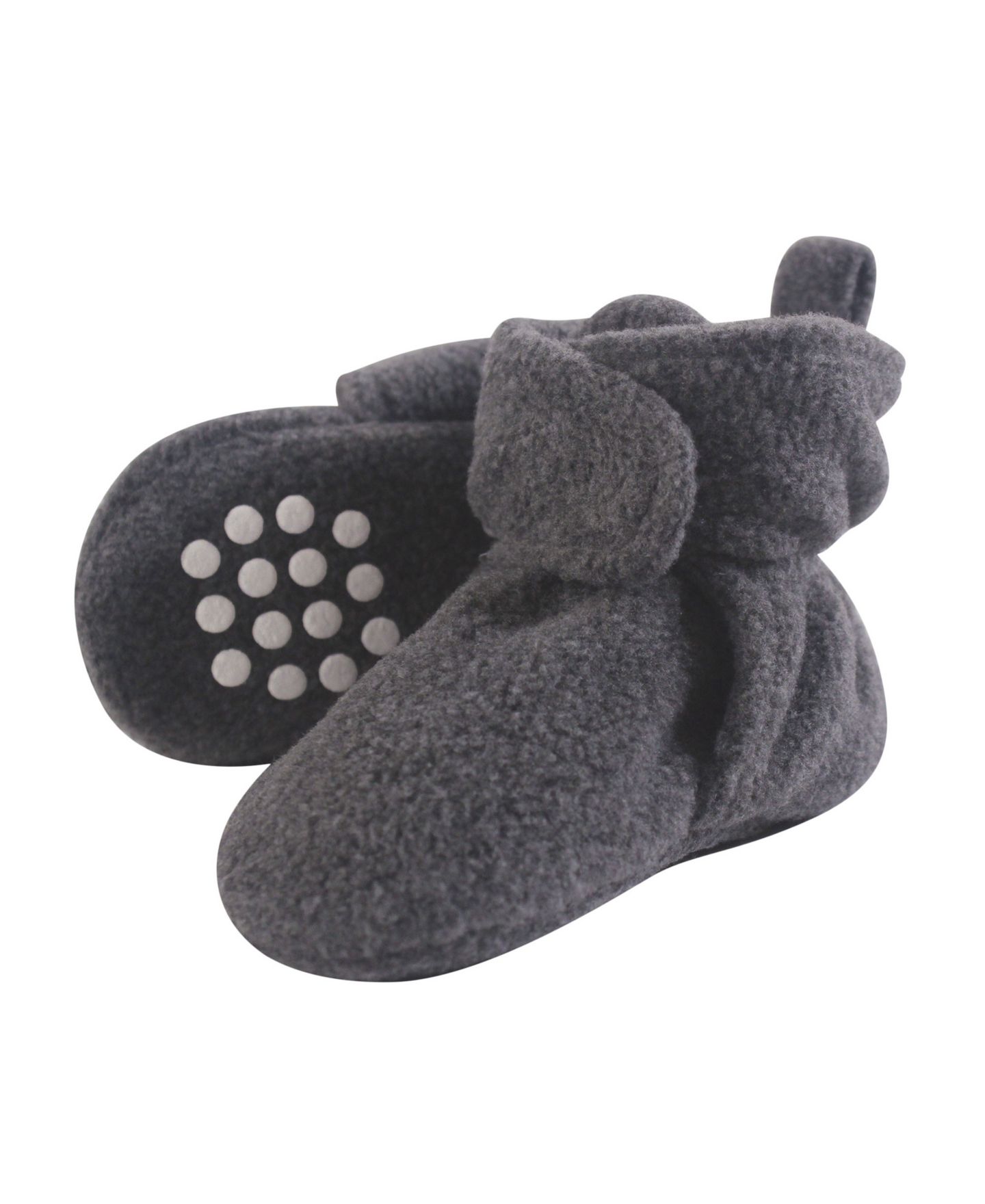 Детские ботинки Luvable Friends Ultra-Soft Fleece Bedtime Booties, цвет: Угольный меланжевый — фото 1