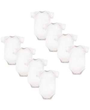 Luvable Friends Bodysuits 8-Pack White Short Sleeve 0-24 Months