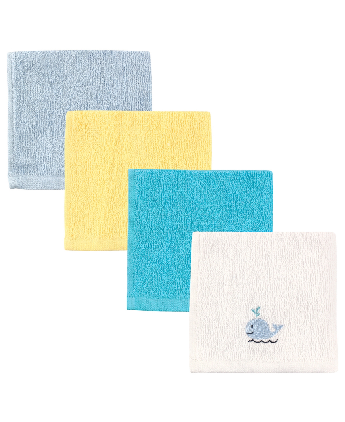Luvable Friends Boys Plush Cotton Washcloths - Boy Whale