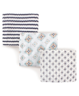 Hudson Baby Muslin Swaddle Blankets 3-Pack One Size
