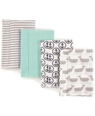 Hudson Baby Unisex Infant Cotton Flannel Burp Cloths 4pk, Bee, One Size ...