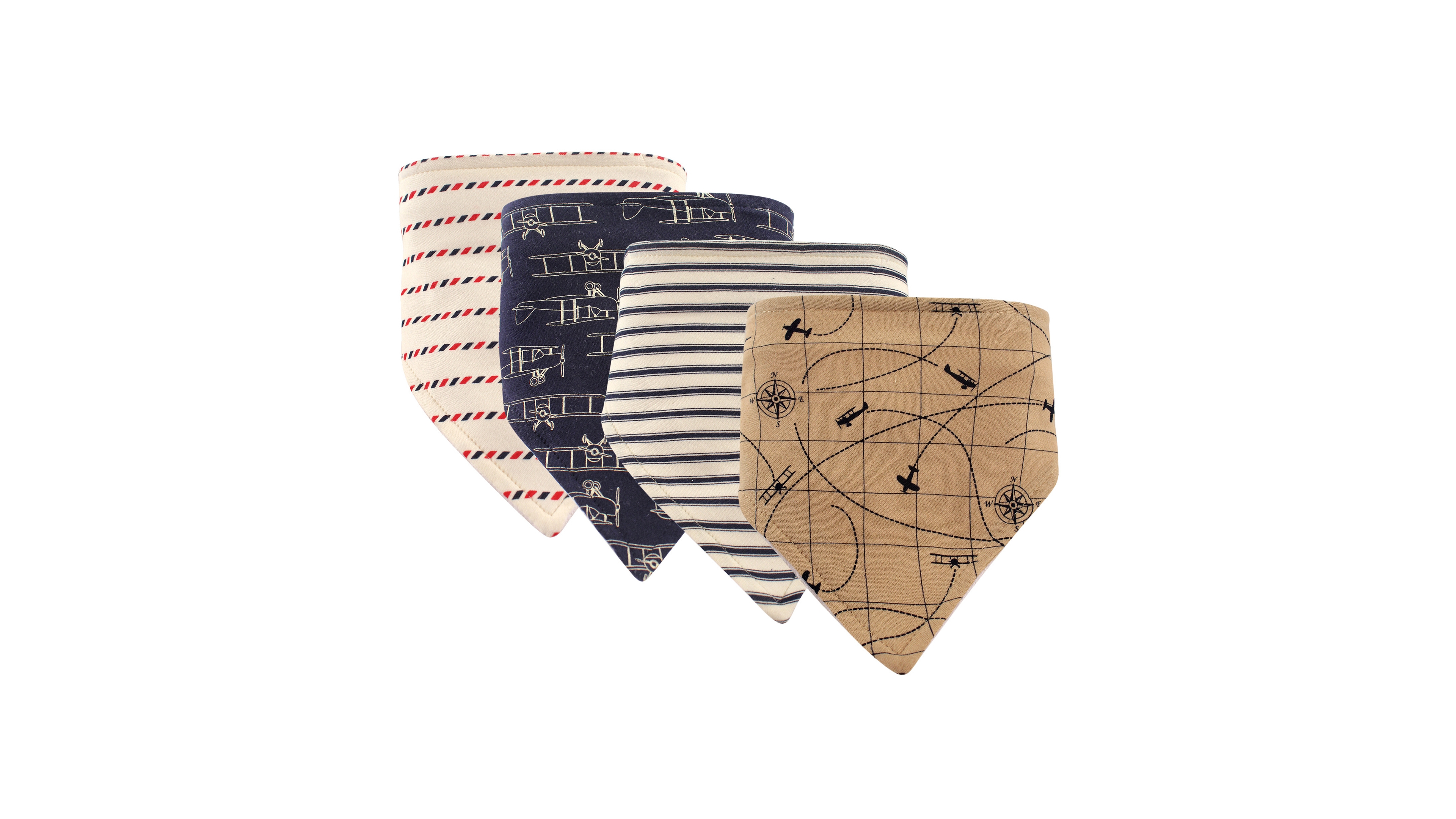 Hudson Baby Boys 4Pk Bandana Bibs
