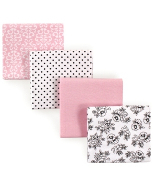 Hudson Baby Flannel Receiving Blankets 4-Pack One Size