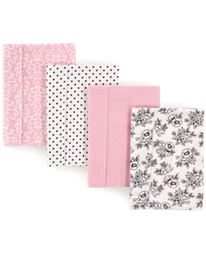Hudson Baby Flannel Burp Cloth 4-Pack One Size
