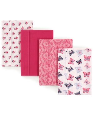 Hudson Baby Flannel Burp Cloth 4-Pack One Size