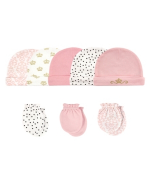 Hudson Baby Cap and Scratch Mittens 8-Piece Set 0-6 Months