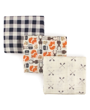 Hudson Baby Muslin Swaddle Blankets 3-Pack One Size
