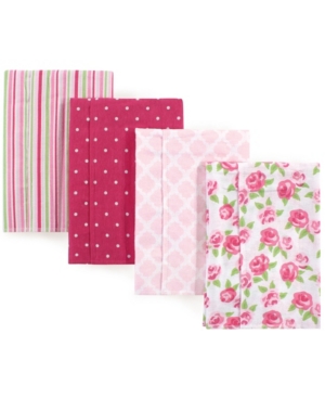 Hudson Baby Flannel Burp Cloth 4-Pack One Size