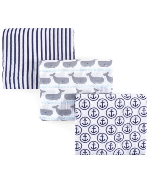 Hudson Baby Muslin Swaddle Blankets 3-Pack One Size