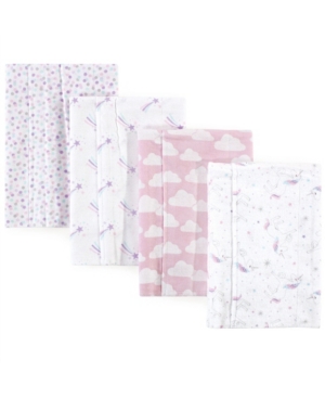 Hudson Baby Flannel Burp Cloth 4-Pack One Size