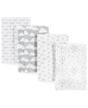Hudson Baby Flannel Burp Cloth 4-Pack One Size