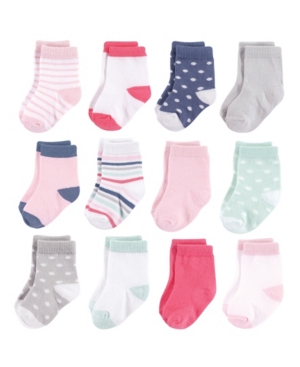 Hudson Baby Basic Crew Socks 12-Pack 0-24 Months