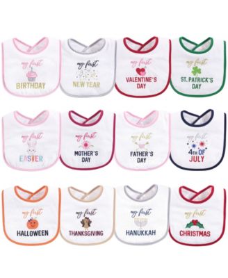 12Pk Fiber Filled Holiday Bibs