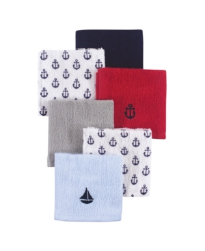 Hudson Baby Woven Terry Washcloths 6-Pack One Size