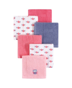 Hudson Baby Woven Terry Washcloths 6-Pack One Size