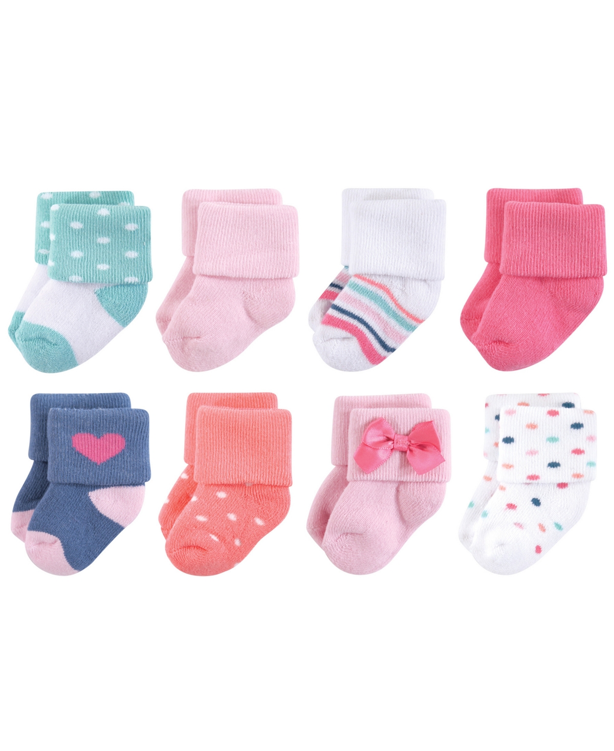 Little Treasure Baby Girls Treasure Baby Newborn Socks, Polished
