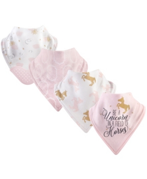Yoga Sprout Bandana Bibs with Teether 4-Pack One Size