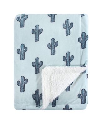Yoga Sprout Girls Mink and Sherpa Plush Blanket - Cactus 16$