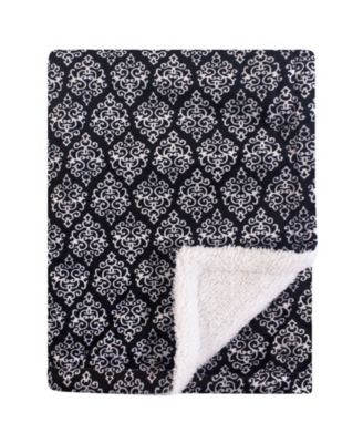 Yoga Sprout Girls Mink and Sherpa Plush Blanket - Damask 16$
