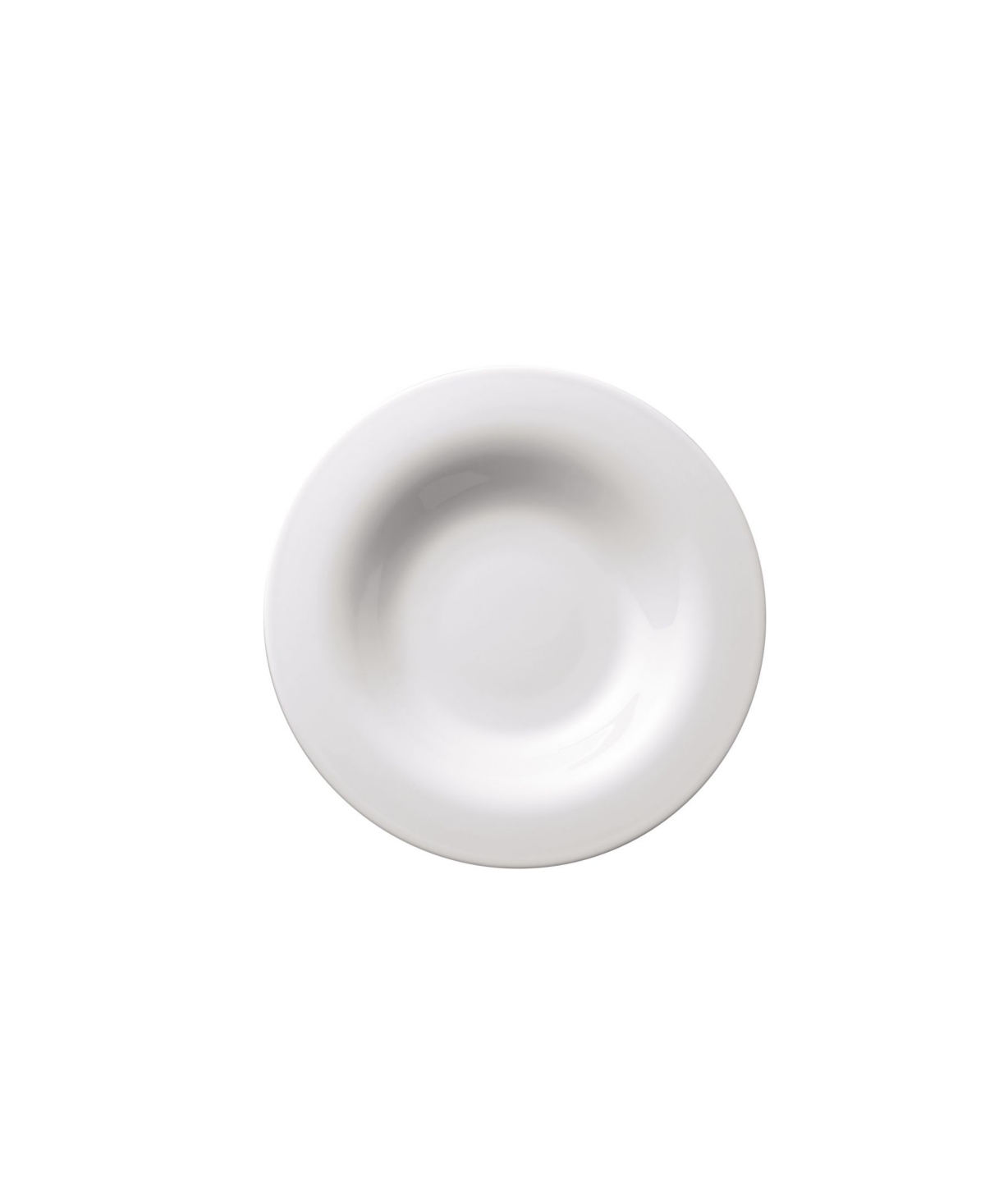 Moon White Rim Soup Bowl - White