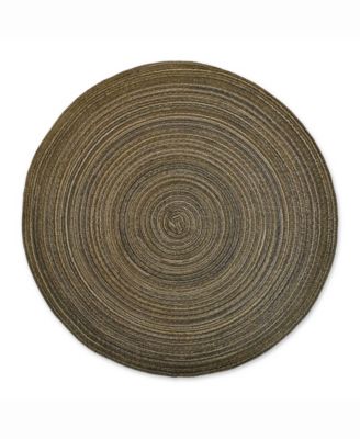 Variegated Round Polypropylene Woven Placemat, Set of 6