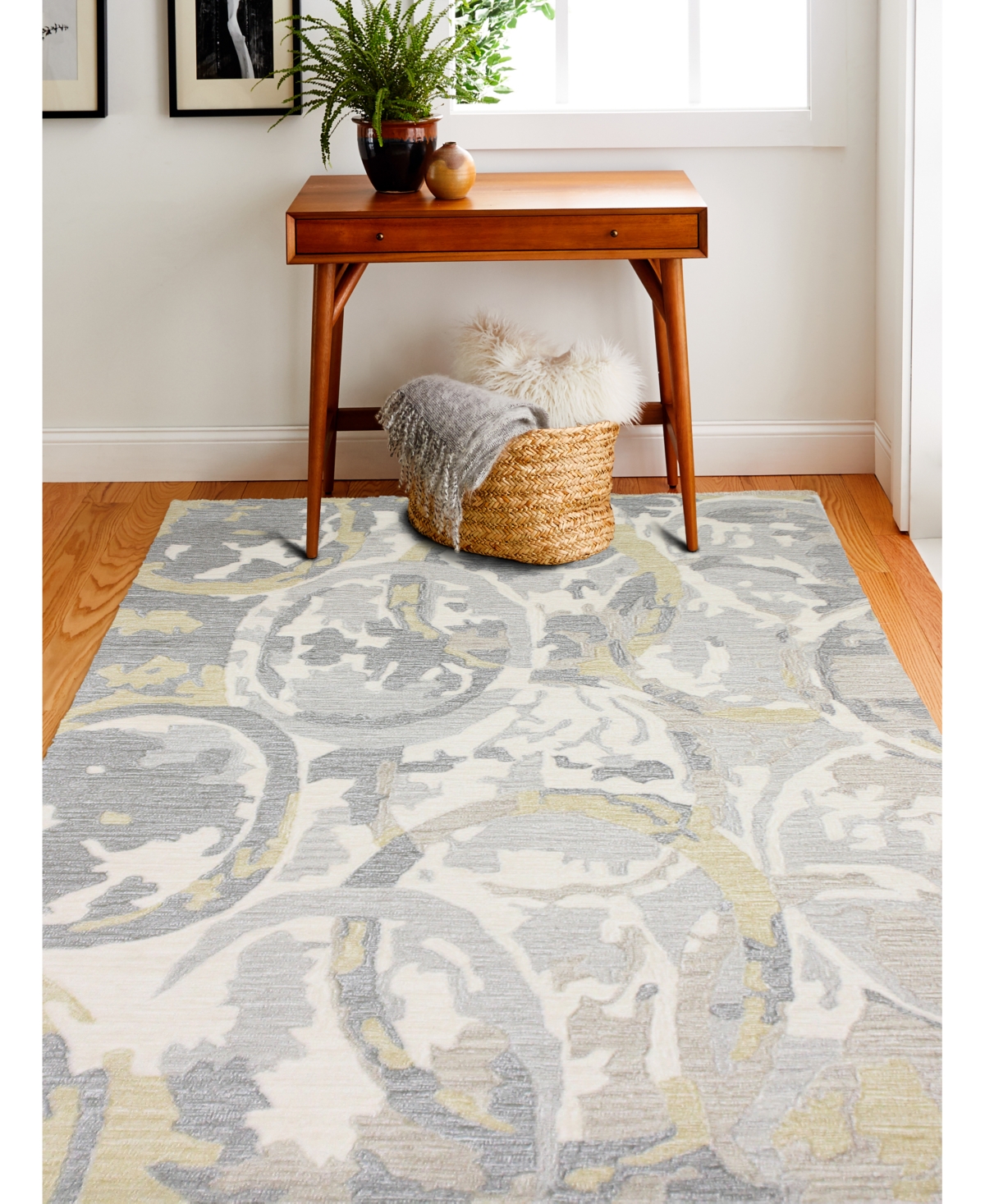 Bb Rugs Elements Elm-226Gold Area Rug -Gold