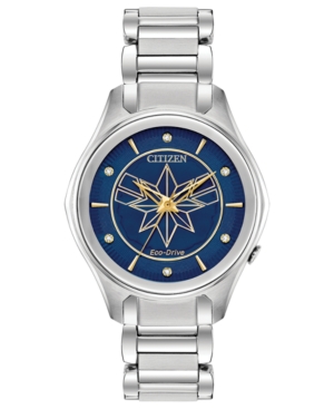 image of Marvel by Citizen Eco-Drive Women-s Captain Marvel Bracelet Watch 37mm
