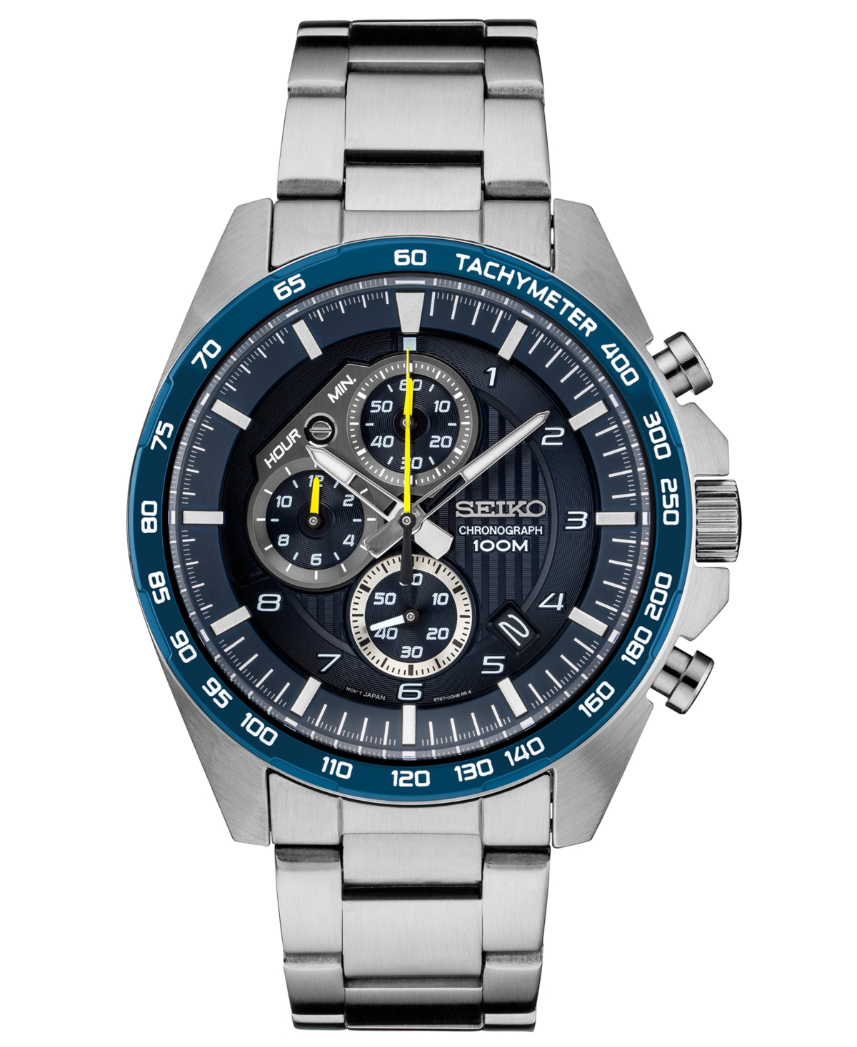 Seiko Men's Chronograph Stainless Steel Bracelet Watch  & Reviews -  All Watches - Jewelry & Watches - Macy's