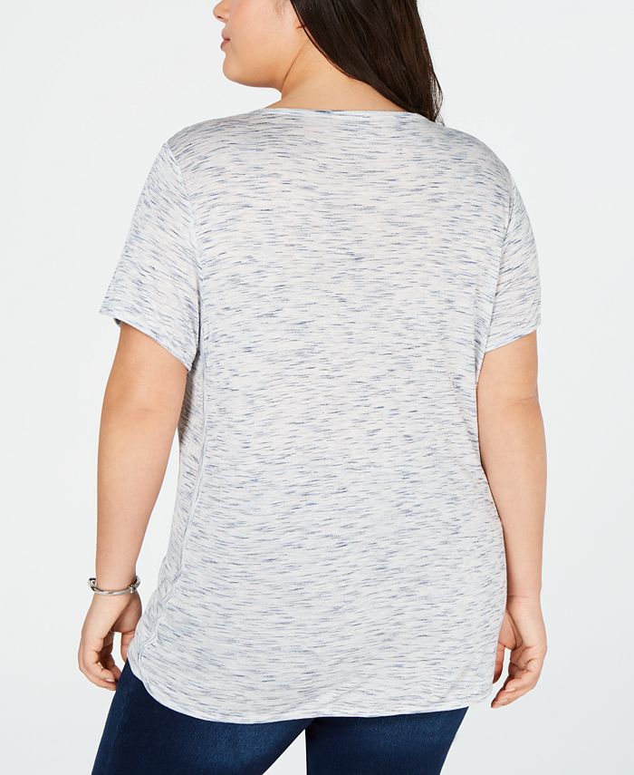 Style & Co Plus Size Graphic-Print T-Shirt, Created for Macy's ...