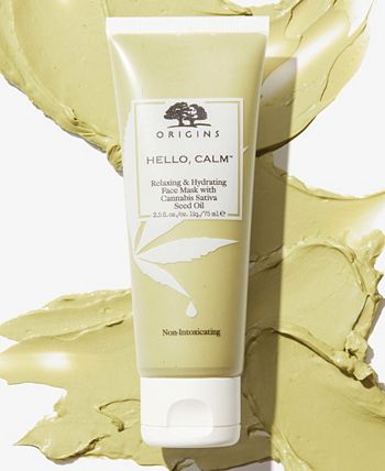 Origins - Hello, Calm Relaxing & Hydrating Face Mask With Cannabis Sativa Seed Oil, 2.5-oz.