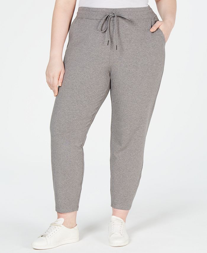 Eileen Fisher Plus Size Drawstring Ankle Pants - Macy's